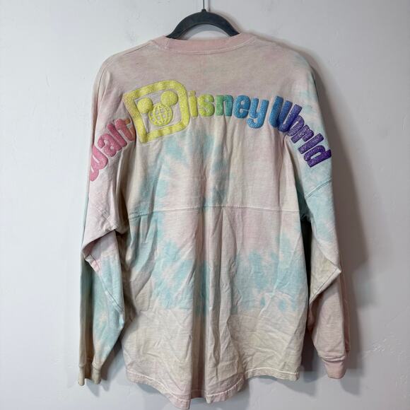 Walt Disney World Spirit Jersey Tie Dye Rainbow Small Pink Blue Disney Parks - Picture 1 of 8